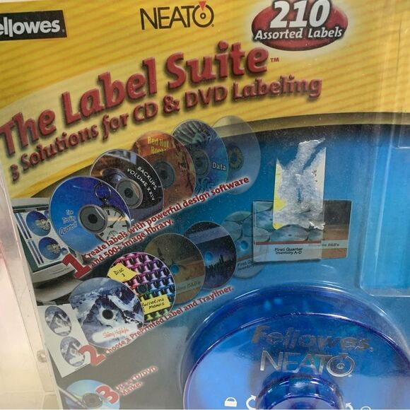 NWT Fellowes Neato Label Suite for CD & DVD Labeling System sealed - Picture 5 of 7